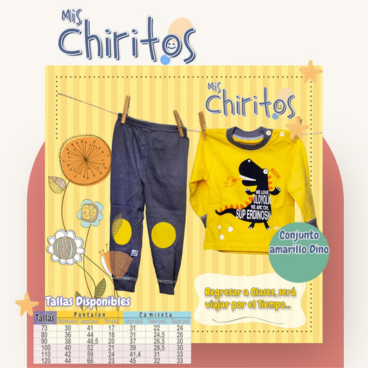 Conjunto Amarillo Dino